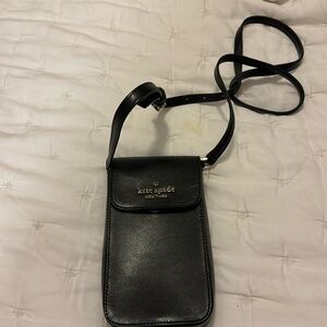Kate Spade crossbody, black. Adjustable strap